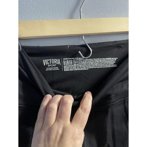 Vs Sport Black Leggings With Pockets And Bottom Lace Xs - Picture 9 of 10